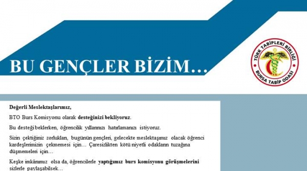 BTO Burs Komisyonu olarak desteğinizi bekliyoruz