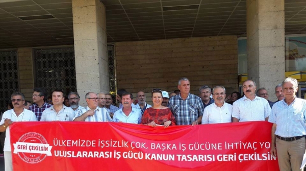 Uluslararası İşgücü Kanun tasarısına tepki