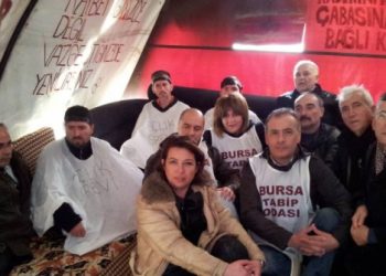 Açlık grevindeki Nestle işçileri ziyaret edildi.