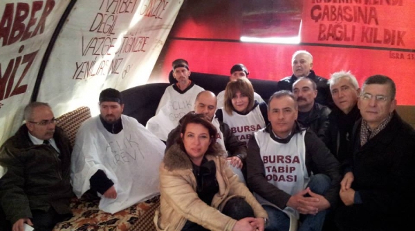 Açlık grevindeki Nestle işçileri ziyaret edildi.