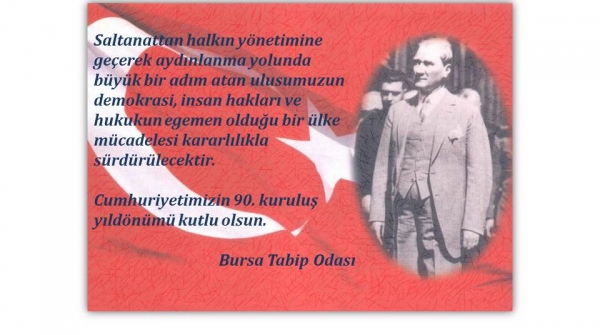 Cumhuriyetimizin 90. kuruluş yıldönümü kutlu olsun