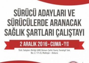 Sürücü Adayları ve Sürücülerde Aranacak Sağlık Şartları Çalıştayı