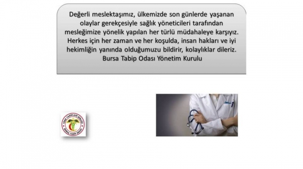 Herkes için her zaman ve her koşulda, insan hakları ve iyi hekimliğin yanındayız