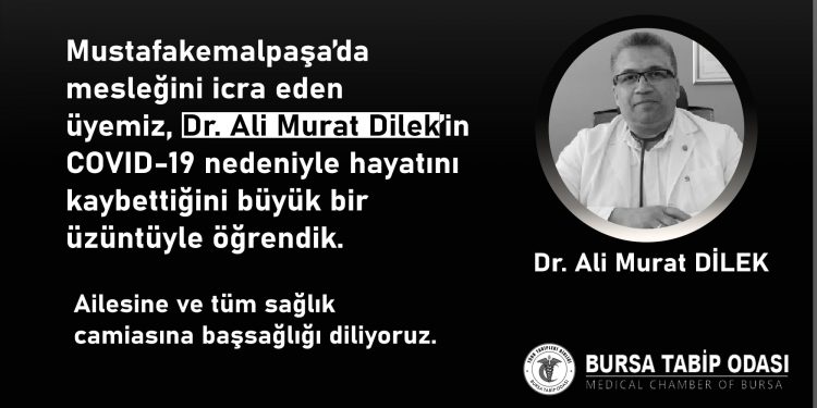COVID-19 nedeniyle üyemiz Ali Murat Dilek’i kaybettik… Acımız çok büyük!