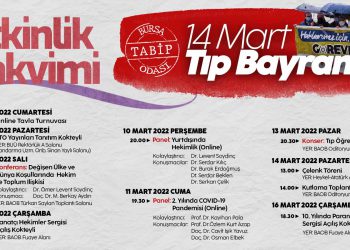 Bursa Tabip Odası 14 Mart Tıp Bayramı Etkinlikleri Takvimi Belli Oldu