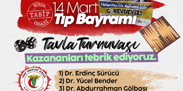 Tavla Turnuvası’nın kazananları ödüllerini aldı