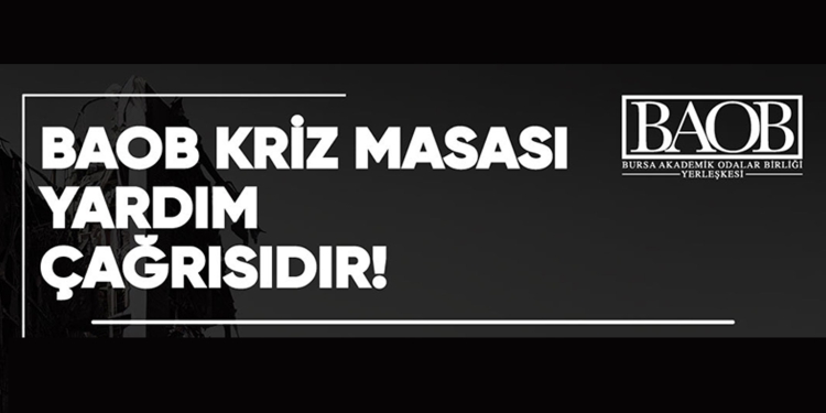 BAOB Kriz Masası Yardım Çağrısı!