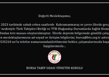 Meslektaşlarımıza önemli duyuru!