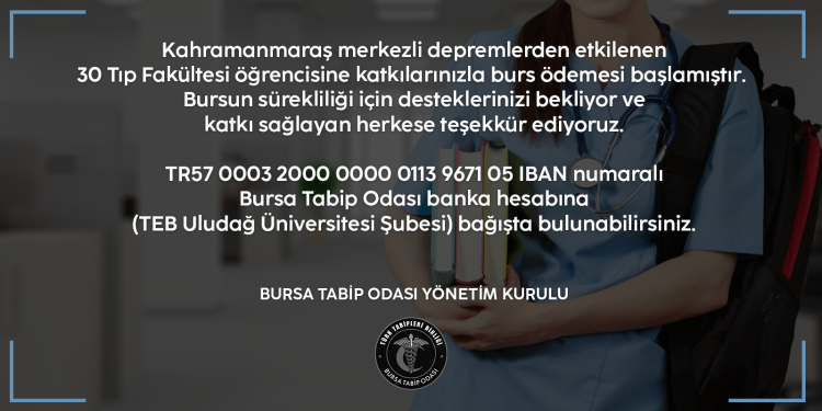 Depremzede öğrencilere burs vermeye başladık