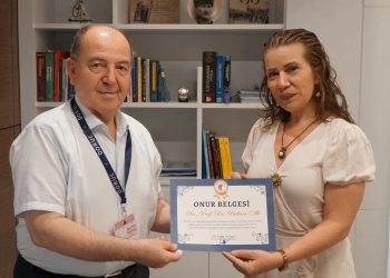 BTO’dan Prof. Dr. Rıdvan Ali’ye Onur Belgesi
