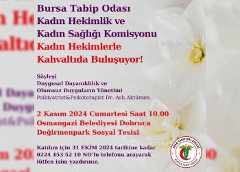 Bursa Tabip Odası Kadın Hekimlik ve Kadın Sağlığı Komisyonu, Kadın Hekimlerle kahvaltıda buluşuyor!