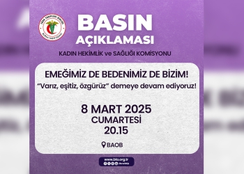Kadın Hekimlik ve Sağlığı Komisyonu’ndan Basın Açıklaması