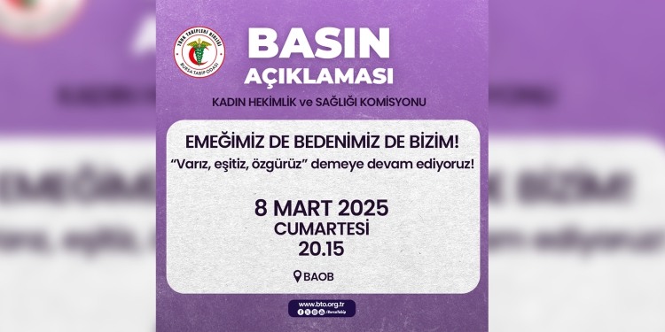 Kadın Hekimlik ve Sağlığı Komisyonu’ndan Basın Açıklaması