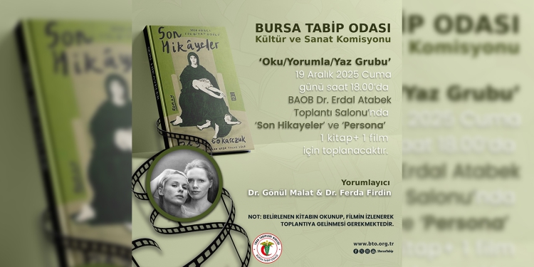 Oku/Yorumla/Yaz Grubu “Son Hikâyeler” kitabı ve “Persona”  filmi için buluşuyor!