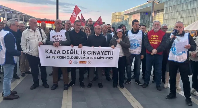 İş Cinayetlerine Karşı Birlikte: Bursa’da Ortak Açıklama Yapıldı