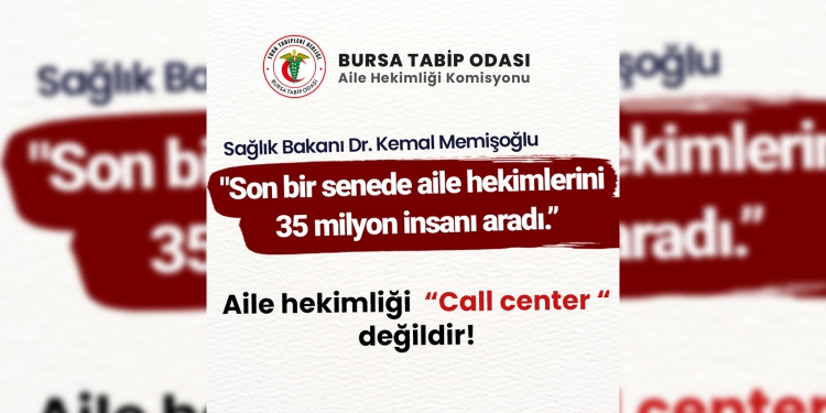 📌 Aile hekimliği bir “call center” değildir.