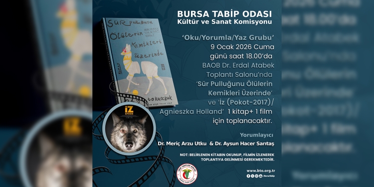 Oku/Yorumla/Yaz Grubu “Sür Pulluğunu Ölülerin Kemikleri Üzerinde” kitabı ve “İz”  filmi için buluşuyor!