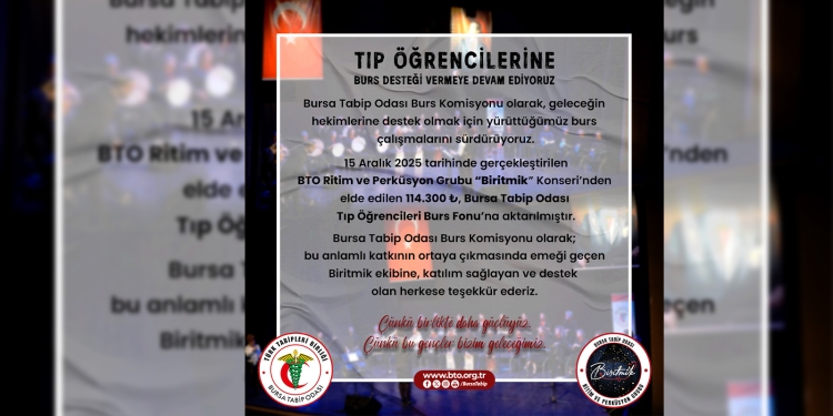 🎓 Tıp Öğrencilerine Burs Desteği Vermeye Devam Ediyoruz