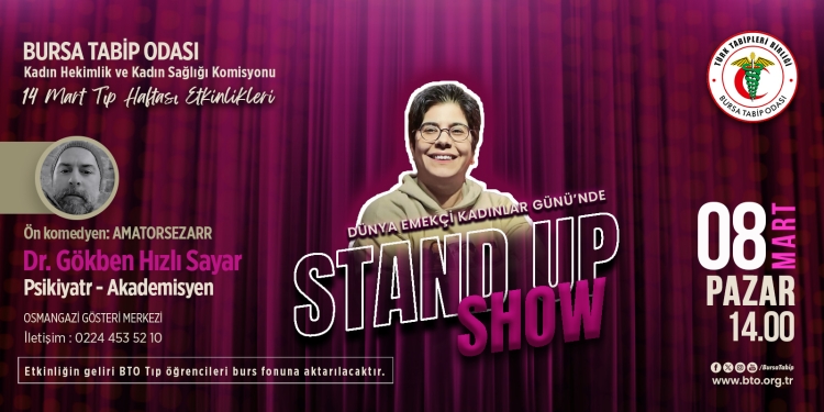 Dünya Kadınlar Günü’nde Dr. Gökben Hızlı Sayar’dan Stand-Up Gösterisi
