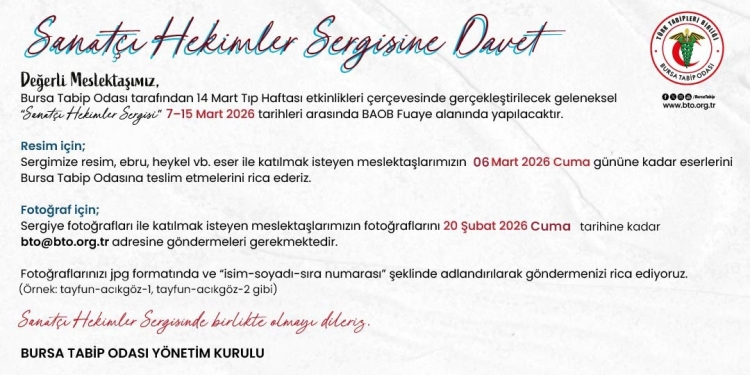 Sanatçı Hekimler Sergisine davet