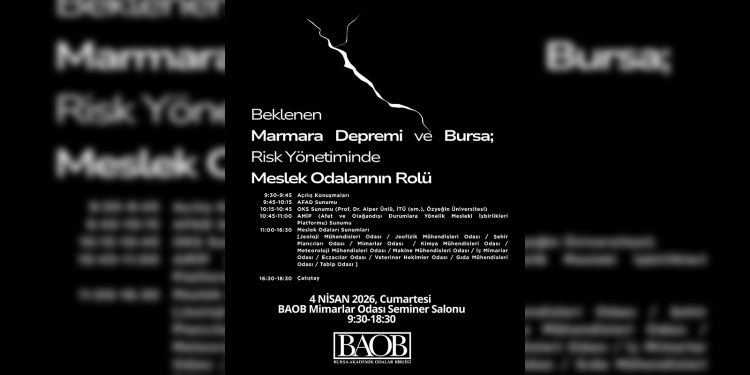 Beklenen Marmara Depremi ve Bursa: Risk Yönetiminde Meslek Odalarının Rolü