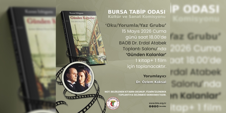 Oku/Yorumla/Yaz Grubu “Günden Kalanlar” 1 Kitap + 1 Film için buluşuyor!