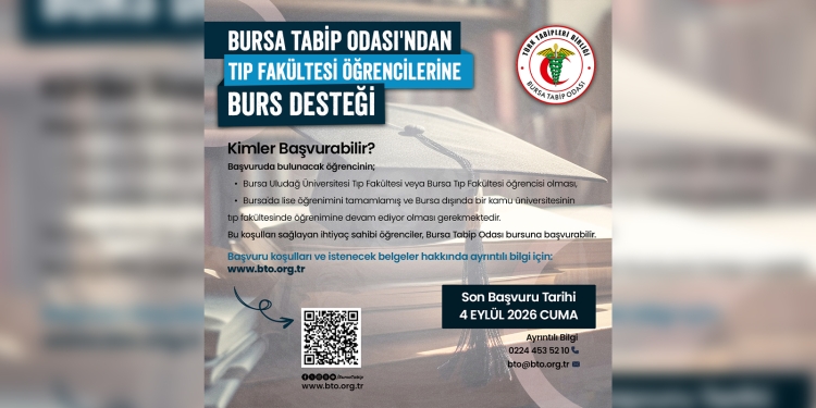 Bursa Tabip Odası’ndan Tıp Fakültesi Öğrencilerine Burs Desteği