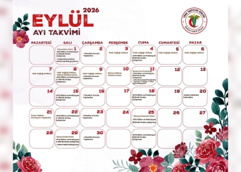 Bursa Tabip Odası Eylül 2026 Etkinlik Takvimi